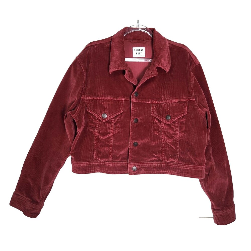 Aritzia Sunday Best “Marla” Cropped Corduroy Jacket 100% Cotton Sz S